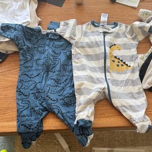Gerber Blue and Gray Dinosaur Footies
